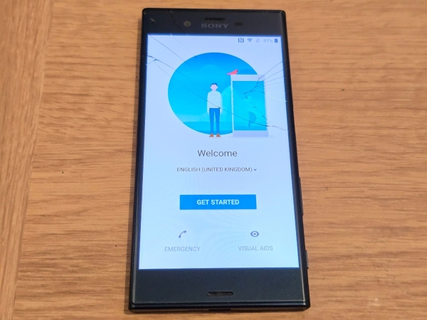 Sony Xperia XZ F8332 32GB Forest Blue 5.2-Inch Smartphone (Cracked Screen)