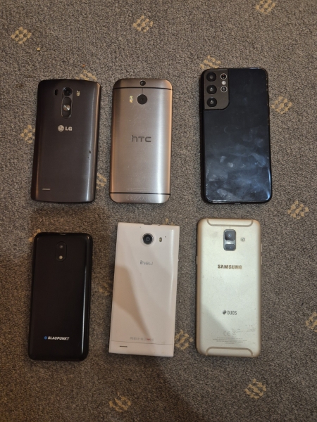 Smartphone Konvolut – 6 Stück, Bastler, Ersatzteile, Samsung, Sony und weitere