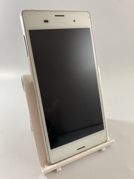 Sony Xperia Z3 weiß 16GB 5,2″ Android wasserdicht Smartphone gesprungen defekt #B