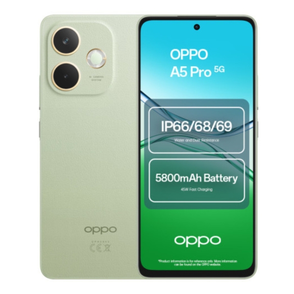Oppo A5 Pro 5G Android Smartphone Olivgrün 256GB – Erneuert Top