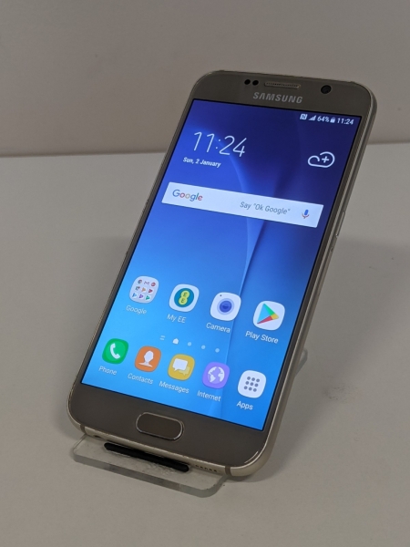 Samsung Galaxy S6 SM-G920F 32GB, (EE) Smartphone, schwarz Handy Android