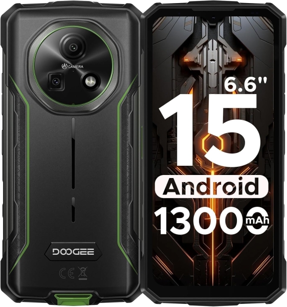 DOOGEE Fire 5 Rugged Smartphone 5G Android 15 Rugged Phone 13000mAh Big Bat