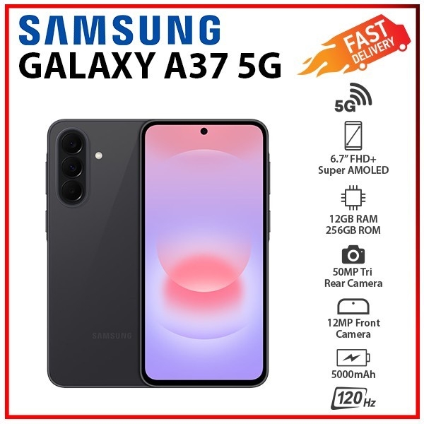 Samsung Galaxy A37 5G 12GB+256GB CHARCOAL Dual SIM Unlocked Android Smartphone