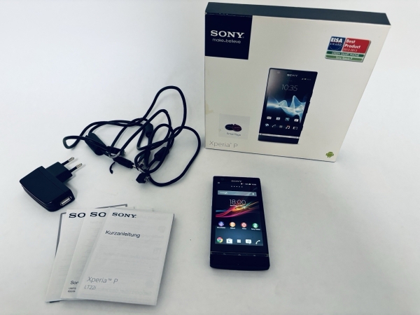 Sony Xperia P (LT22i) Smartphone in Schwarz mit OVP