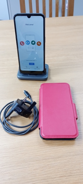Doro 8100 – 32GB 4G Grau Android Entsperrt Handy Smartphone mit Zubehör