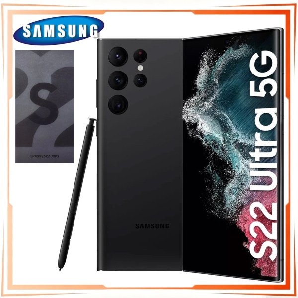 Neu Samsung Galaxy S22 Ultra 12+256GB Smartphone Ohne Vertrag SM-S908U Schwarz