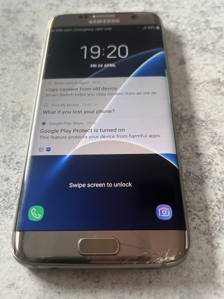 Samsung Galaxy S7 32GB – Gold – Entsperrt – Akzeptabler Zustand gesprungenes Display