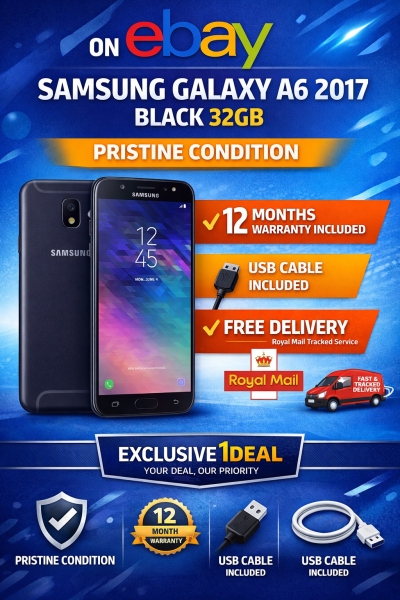 Samsung Galaxy A6 2018 32GB schwarz entsperrt Smartphone – makellos – Garantie
