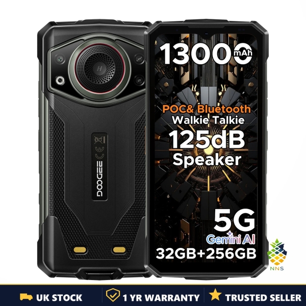 Doogee Fire 7 Ultra 5G Rugged 13000mAh Smartphone 32GB 256GB Android 15 UK