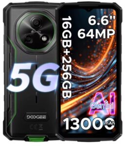 Doogee Fire 7 robustes Smartphone 5G Android 15 13000mAh 64MP NFC UK