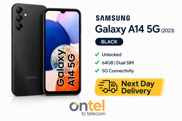 Samsung Galaxy A14 5G 64GB schwarz – entsperrt 5G Android Smartphone – Grade A+++