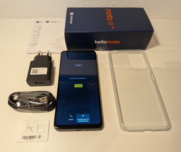 Motorola Moto e14 DualSIM 90Hz Gorilla Restgarantie Iron Gray grau Smartphone