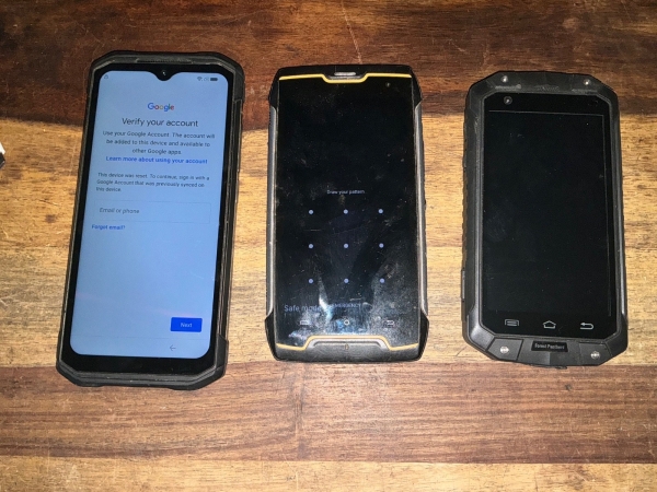 Restposten 3 x robuste Android Smartphones CuBot King Kong DooGee S98 Forest Panthers