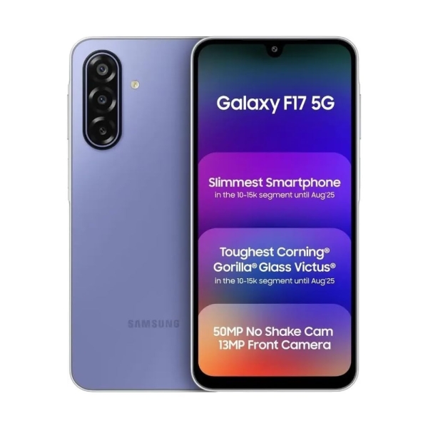 Samsung Galaxy F17 5G (Violet Pop, 4 GB RAM 128 GB) entsperrt Global Smartphone