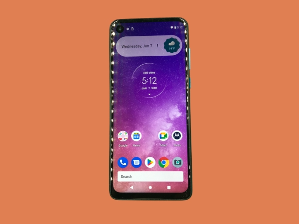 Motorola One Vision 128GB Blau Smartphone Kamera Defekt Riss im Glas