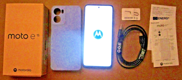 Motorola Moto E15 Smartphone 64GB Denim Blue entsperrt Android Handy