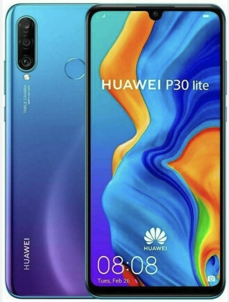 Huawei P30 Lite 64GB Peacock Blue entsperrt 4G Smartphone – makellos A++