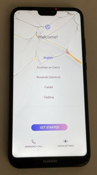 Huawei P20 Lite entsperrt 64Gb Display gesprungen schwarz