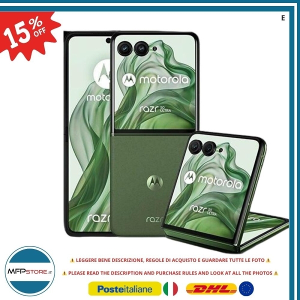 Motorola Razr 50 Ultra Smartphone 512GB 5G Dual SIM pOLED 6,9″ Grün Getestet