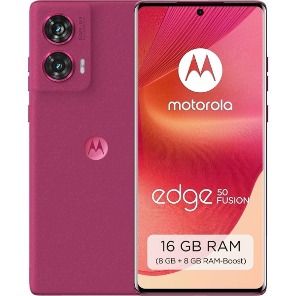 Motorola edge 50 fusion 256 GB Hot Pink Dual SIM Smartphone Handy Mobiltelefon