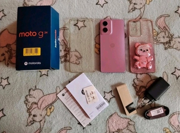 Motorola Moto g24 Smartphone 5000mAh Android 14 Rosa Pink OVP 128 GB TOP