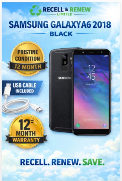 Samsung Galaxy A6 2018 schwarz 32GB entsperrt Android Smartphone makellos 12M Garantie