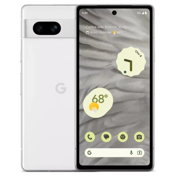 Google Pixel 7a 5G 128GB 8GB Dual-SIM entsperrt Android Smartphone – weiß