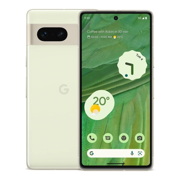 Google Pixel 7a 128GB Lemongrass DS entsperrt 4G Smartphone sehr guter Zustand