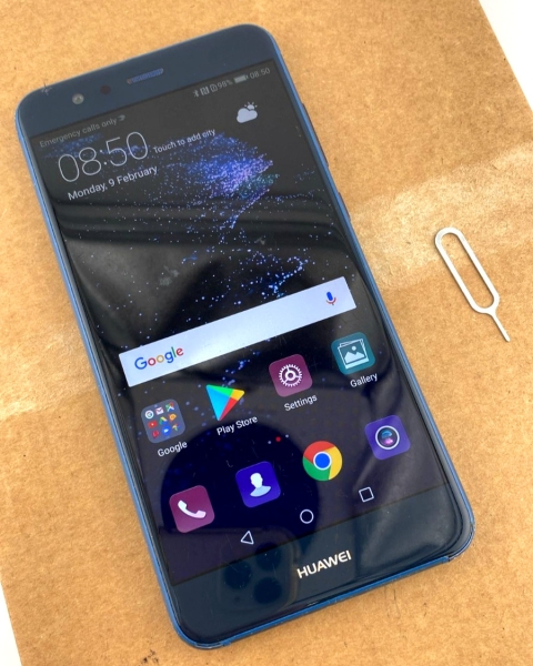 Huawei P10 Lite 32GB blau entsperrt gesprungen Smartphone Rückseite Glas gesprungen schnell.