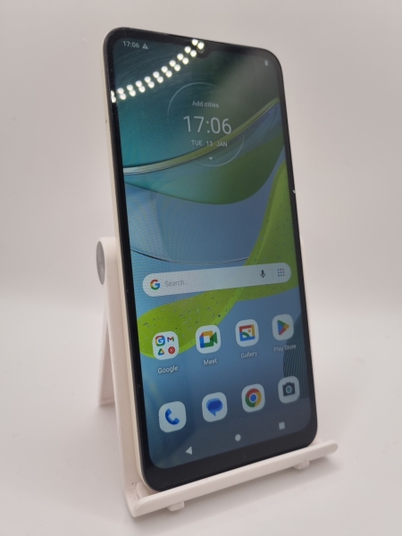 Motorola Moto E13 weiß entsperrt 64GB 6,5″ 2GB Android Smartphone gesprungen