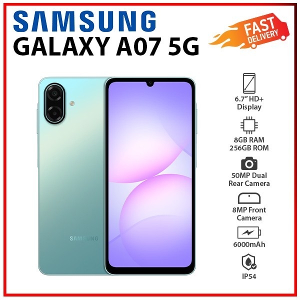 NEW Samsung Galaxy A07 5G 8GB+256GB GREEN Dual SIM Unlocked Android Smartphone