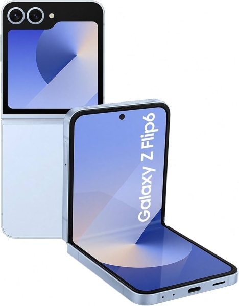 Samsung Galaxy Z Flip6 5G Smartphone 256GB 12GB RAM, Dual Sim entsperrt – blau UK