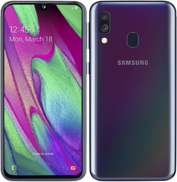 Smartphone Samsung Galaxy A40 A405F/DS Schwarz | Kleines Display Burn-in