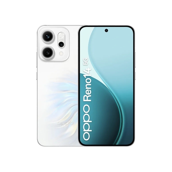 Handy Smartphone OPPO Reno 14 5G 6,59″ 12+512GB Luminous Opal White Weiß