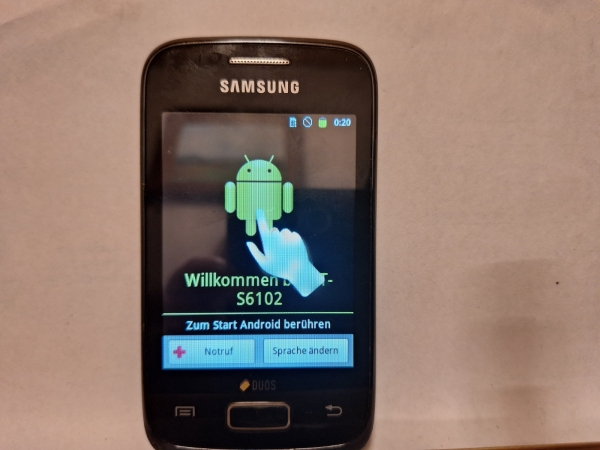 Handy Samsung Galaxy Y duos GT  S6102 schwarz (Ohne Simlock) Smartphone dualsim