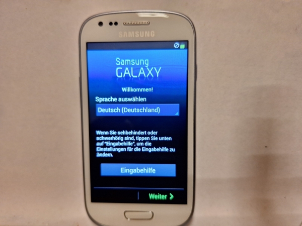 Handy Samsung Galaxy S3 mini GT I8190 weiss ohne Simlock Smartphone