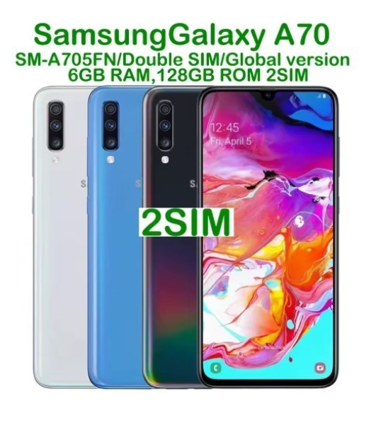 Samsung Galaxy A70 Smartphone 4G NFC 6GB RAM 128GB Dual SIM Fingerabdruck entsperrt