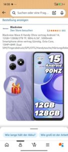 Smartphone Blackview Wave 8 128 GB 4+8GB Gebraucht