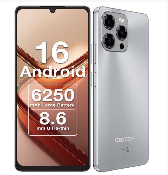 DOOGEE Note58 Android 16 Handy 32GB+128GB Smartphone 6250mAh 6,75″ günstig