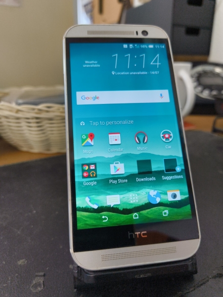 HTC  One M8 – 16GB – Glacial Silver (Ohne Simlock) Smartphone