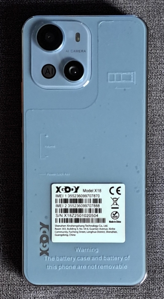 Smartphone XGODY Model: X18