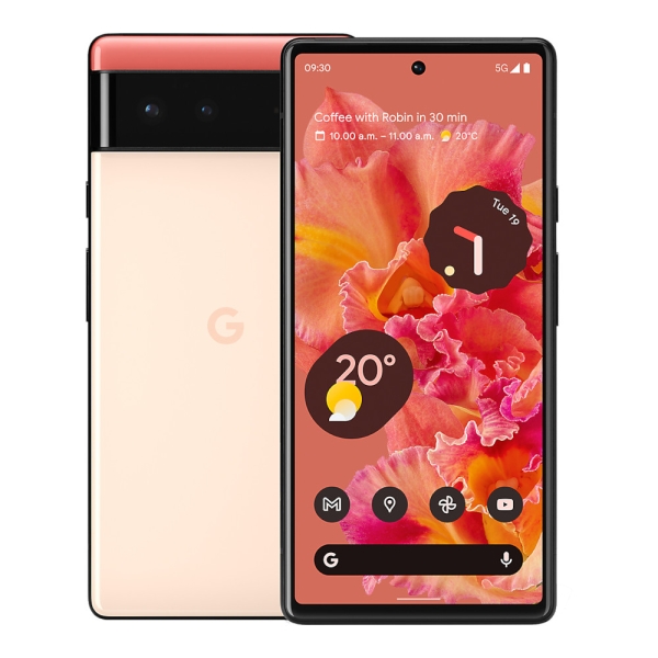 Google Pixel 6 128GB Kinda Coral sehr guter Zustand entsperrt Android Smartphone