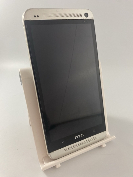 HTC One M7 silber 32GB UltraPixel Kamera Android Smartphone gesprungen defekt #B