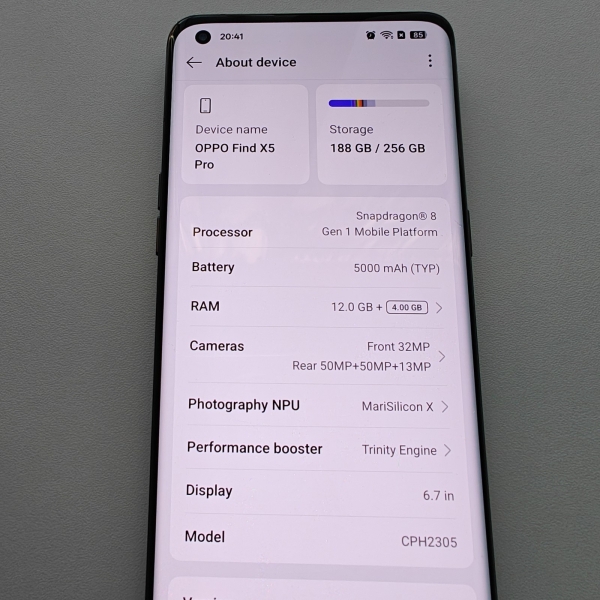 Oppo Find X5 Pro Smartphone Dual SIM 256GB Glaze Black 5G Smartphone Hasselblad