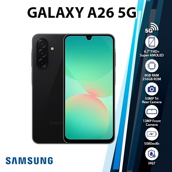 Samsung Galaxy A26 5G 256gb entsperrt brandneu versiegelt schwarz Smartphone