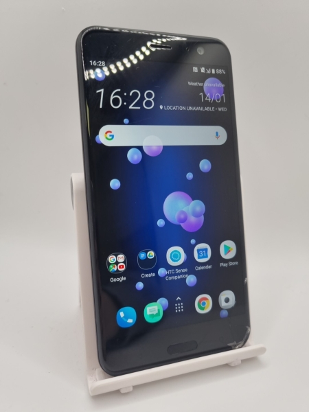 HTC U11 schwarz entsperrt 64GB 5,5″ 12MP Android Smartphone gesprungen