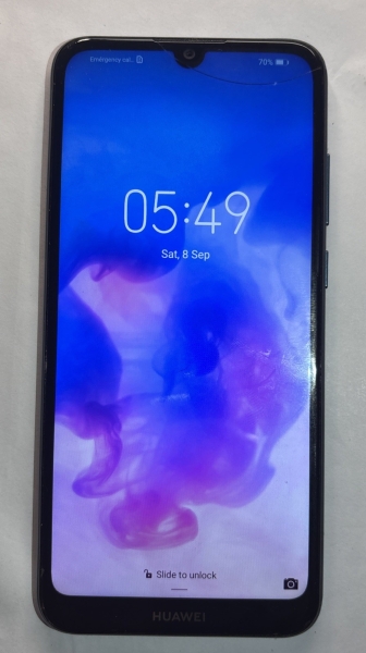 Huawei Y6 2019 MRD-LX1 schwarz 32GB Android Smartphone „funktioniert gesprungener Zustand“