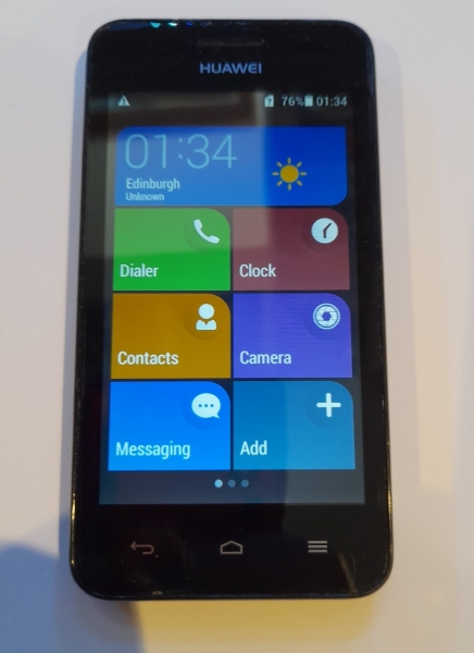 Huawei Y330-U01 4GB 512MB RAM schwarz Android Smartphone entsperrt guter Zustand