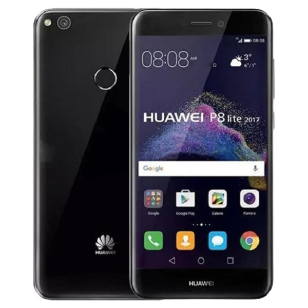 Huawei P8 Lite (2017) 16GB schwarz sehr guter Zustand entsperrt Android Smartphone