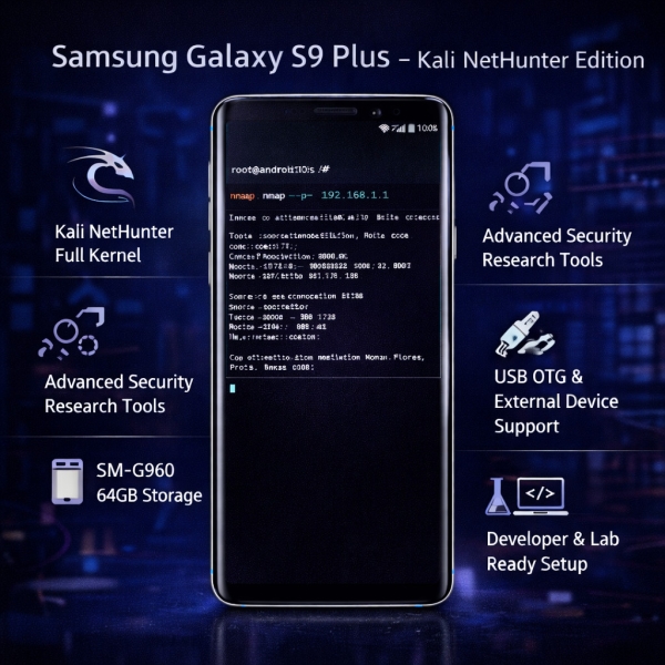 Samsung Galaxy S9 Plus (LineageOS 20) – 128GB – Kali Nethunter Full Kernel